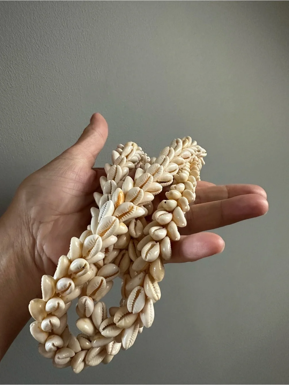 Vintage Cowrie Shell Lei